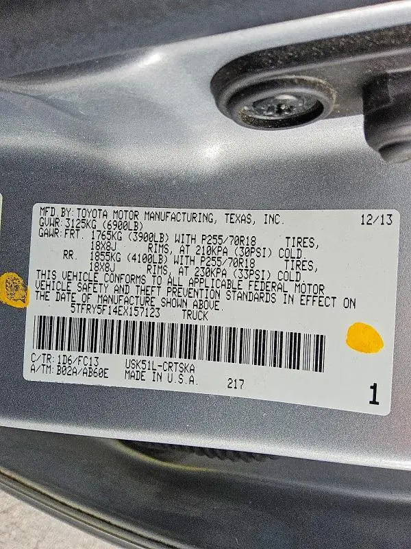 2014 TOYOTA TUNDRA SR5  