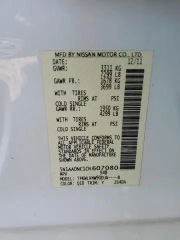 2012 NISSAN ARMADA SV  