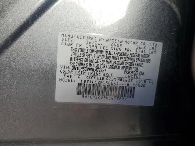 2022 NISSAN KICKS SV  