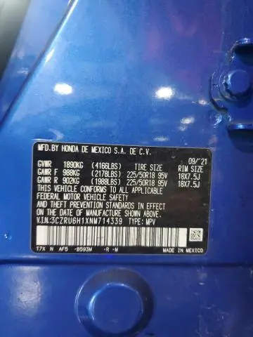 2022 HONDA HR-V SPORT  