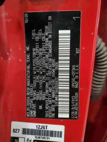 2010 TOYOTA TUNDRA DOUBLE CAB SR5  