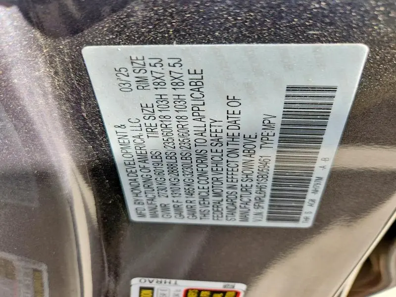 2025 HONDA ODYSSEY EXL  