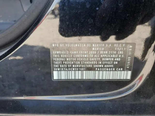 2012 VOLKSWAGEN JETTA BASE  