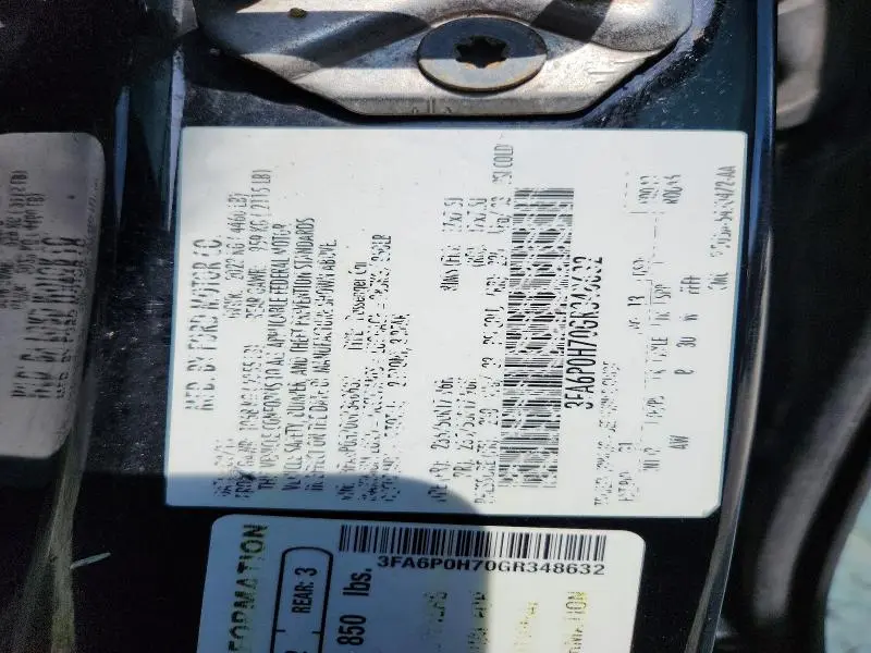 2016 FORD FUSION SE  