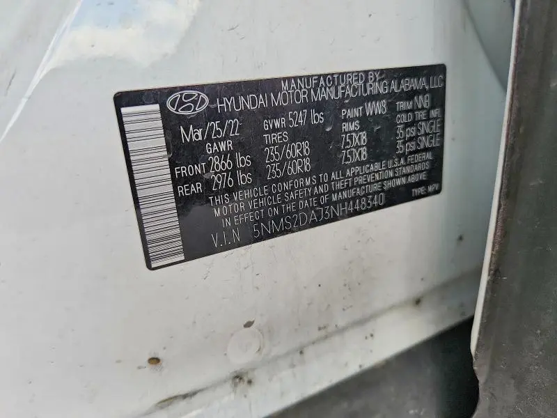 2022 HYUNDAI SANTA FE SEL  