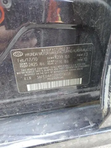 2011 HYUNDAI SONATA GLS  