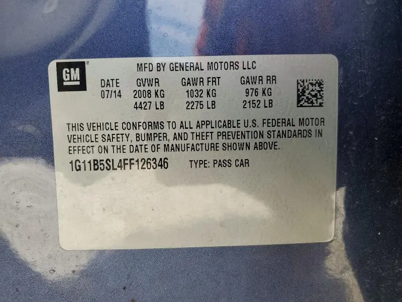 2015 CHEVROLET MALIBU LS  
