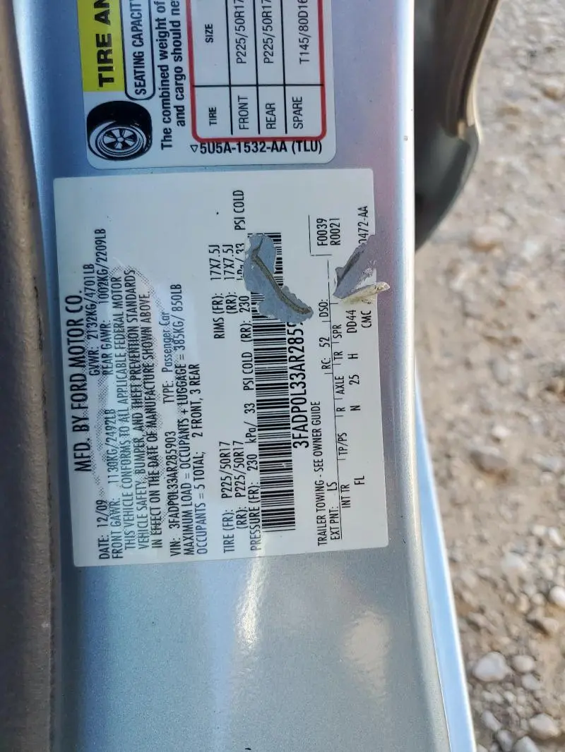 2010 FORD FUSION HYBRID  