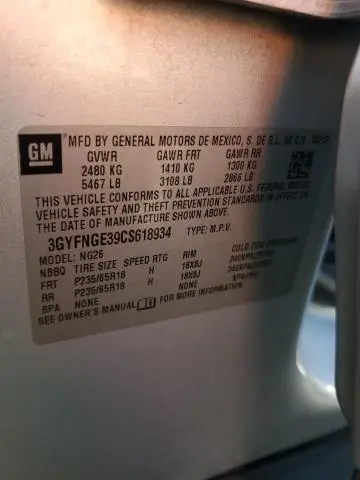 2012 CADILLAC SRX   