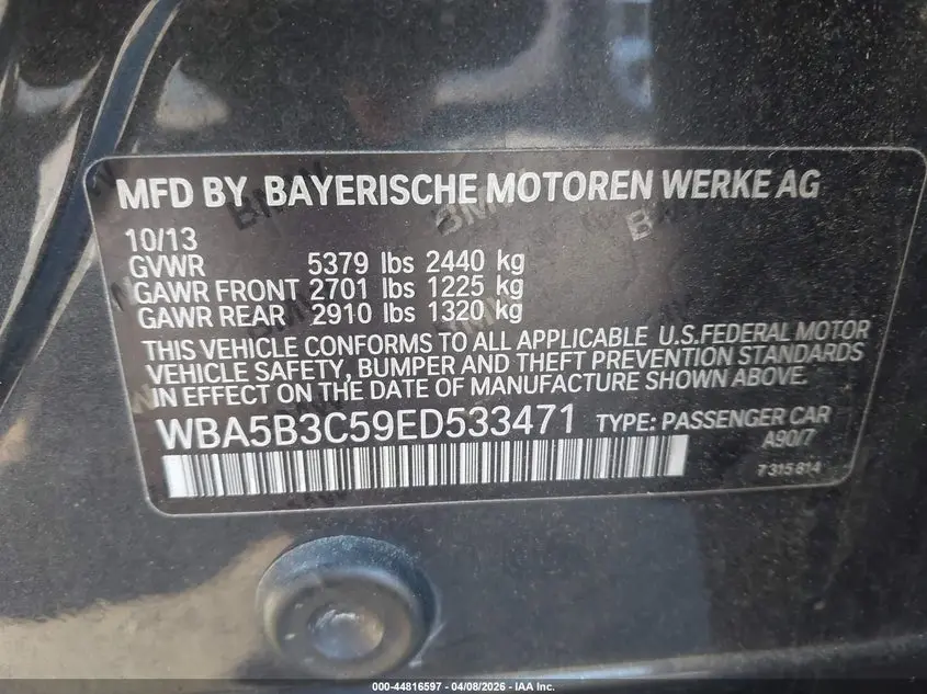 2014 BMW 535I XDRIVE