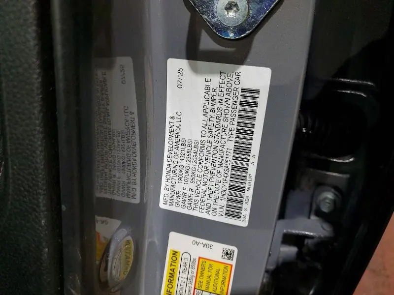 2025 HONDA ACCORD SE  