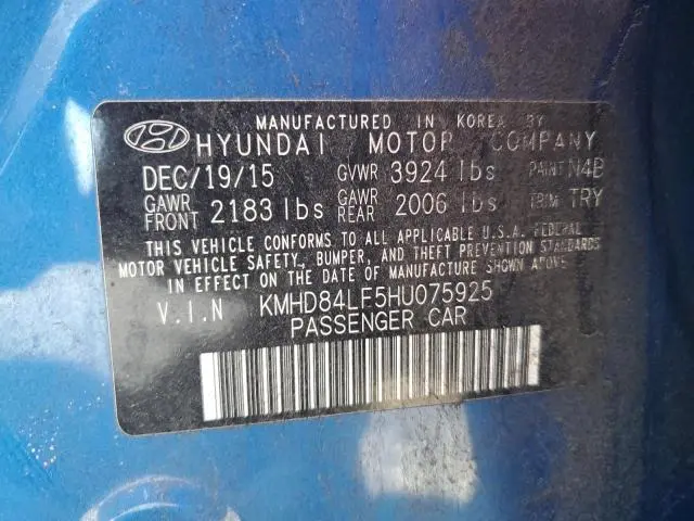 2017 HYUNDAI ELANTRA SE