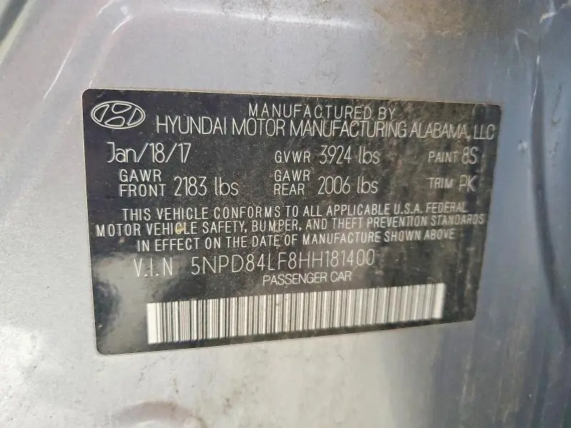 2017 HYUNDAI ELANTRA SE  