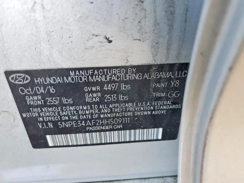2017 HYUNDAI SONATA SPORT  