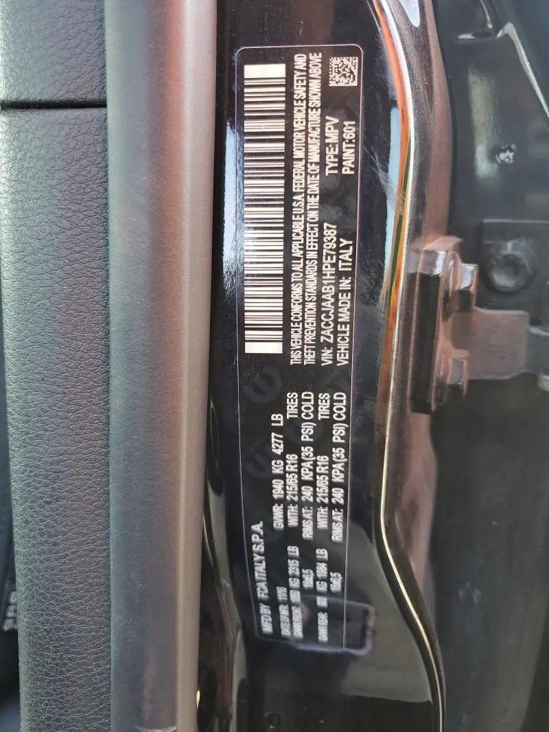 2017 JEEP RENEGADE SPORT  