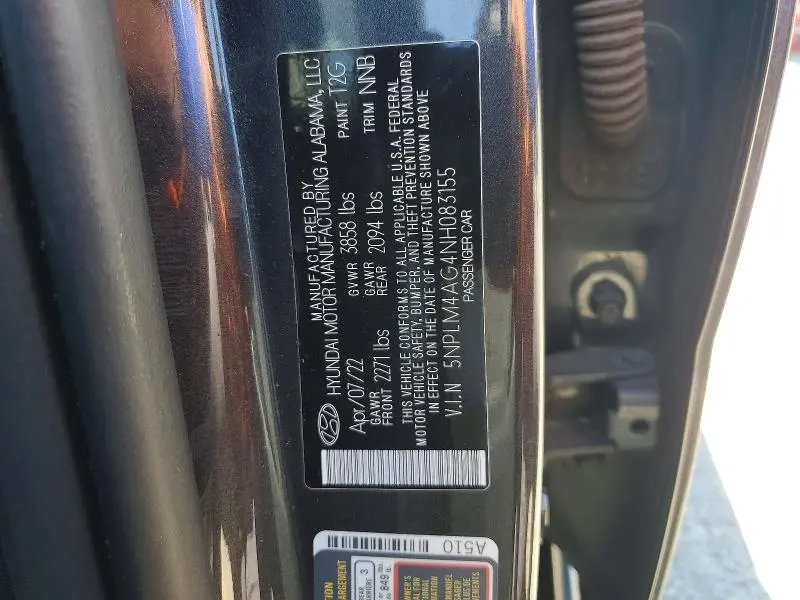 2022 HYUNDAI ELANTRA SEL  