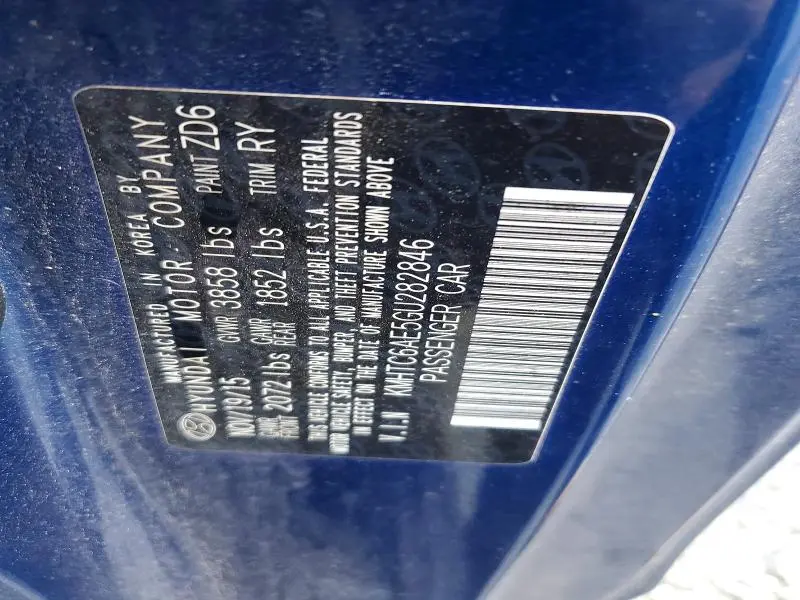 2016 HYUNDAI VELOSTER TURBO  