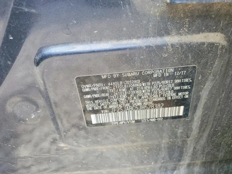2018 SUBARU FORESTER 2.5I  