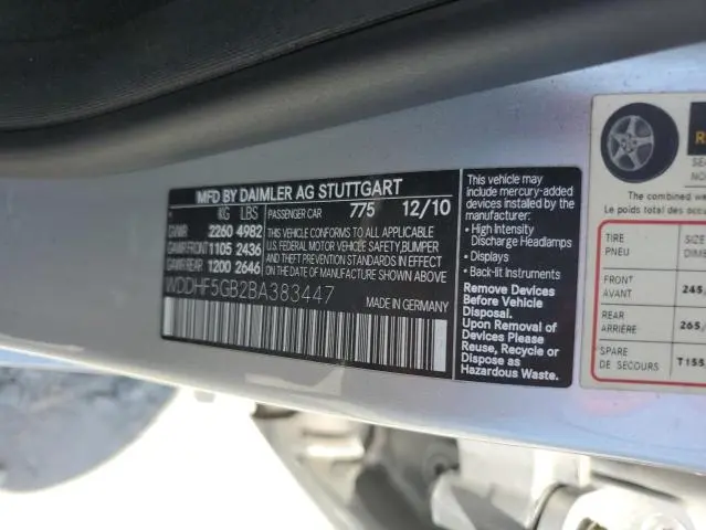 2011 MERCEDES-BENZ E 350  
