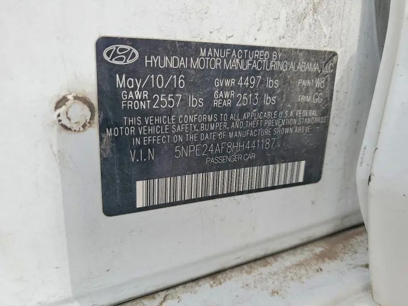 2017 HYUNDAI SONATA SE  