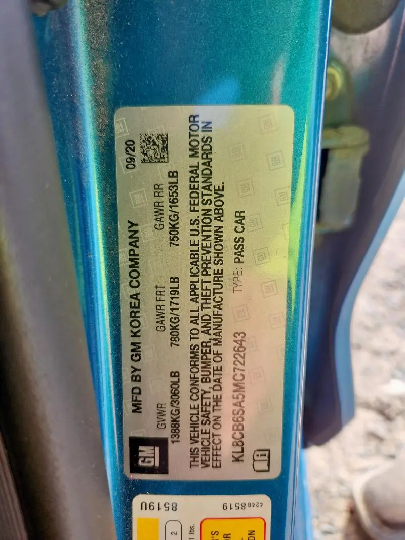 2021 CHEVROLET SPARK LS  