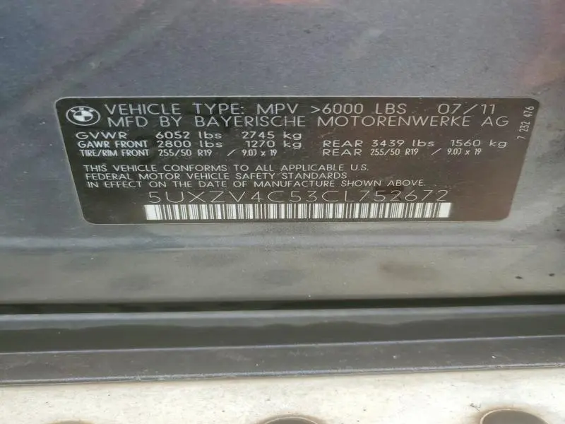 2012 BMW X5 XDRIVE35I  