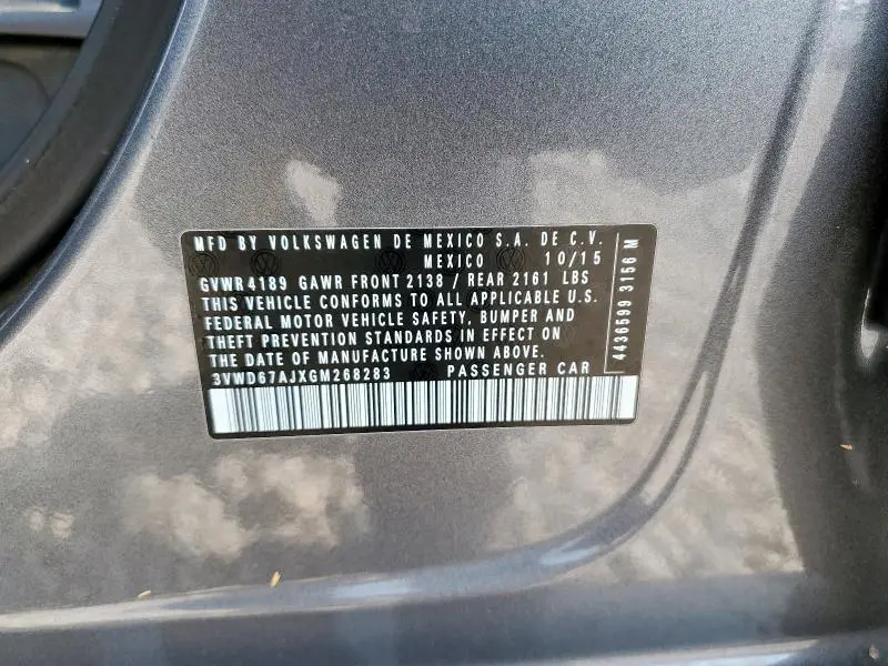 2016 VOLKSWAGEN JETTA SE  