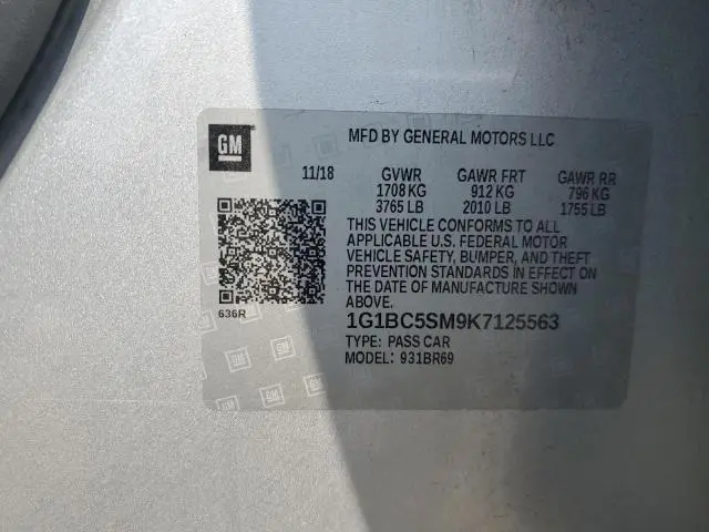 2019 CHEVROLET CRUZE LS  
