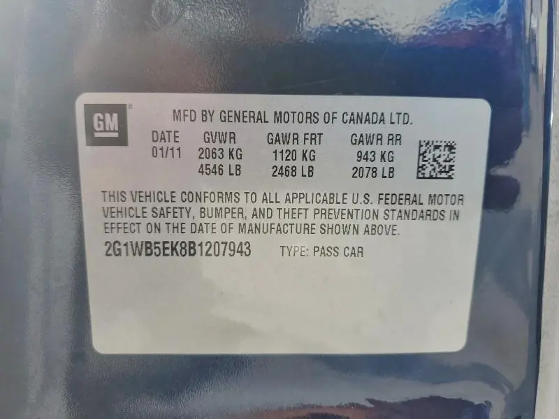 2011 CHEVROLET IMPALA LT  