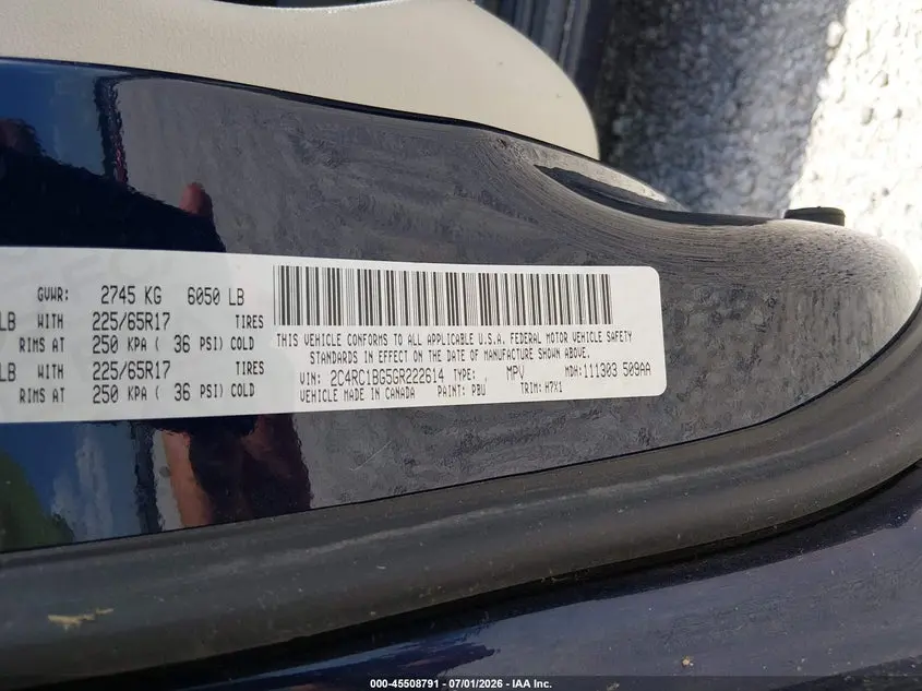 2016 CHRYSLER TOWN & COUNTRY TOURING