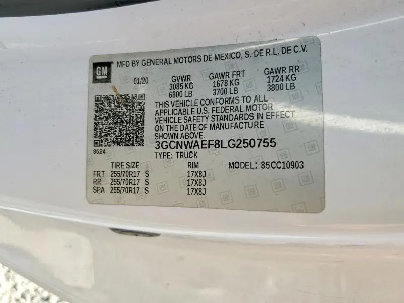2020 CHEVROLET SILVERADO C1500  