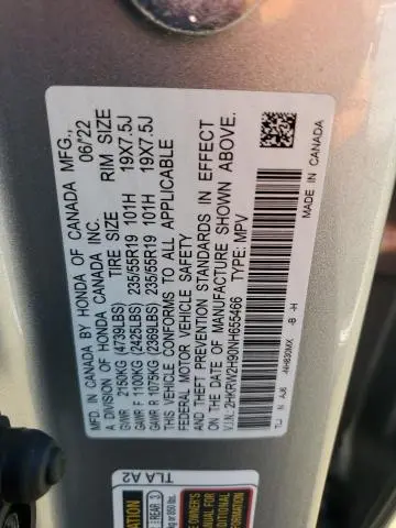 2022 HONDA CR-V TOURING  