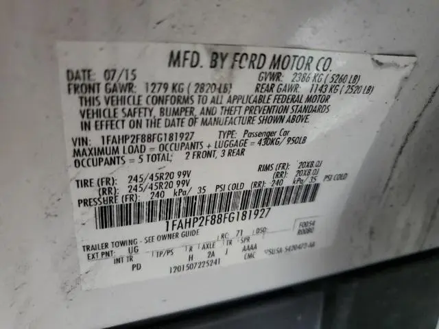 2015 FORD TAURUS LIMITED