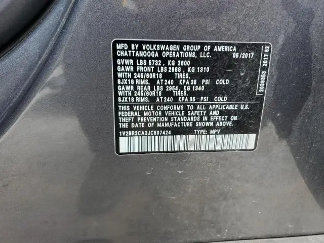 2018 VOLKSWAGEN ATLAS