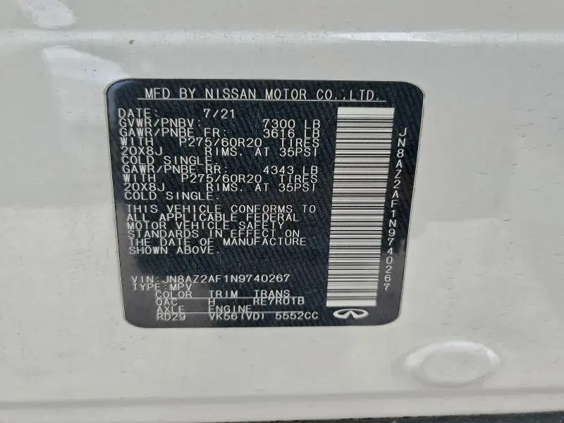 2022 INFINITI QX80 LUXE  