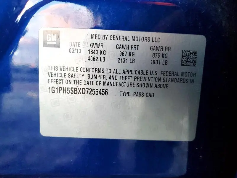 2013 CHEVROLET CRUZE ECO  