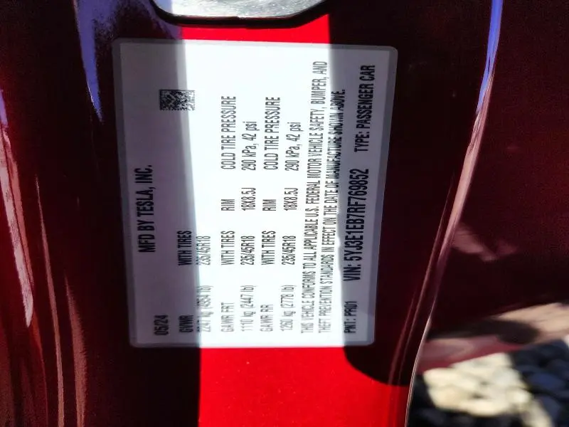 2024 TESLA MODEL 3   