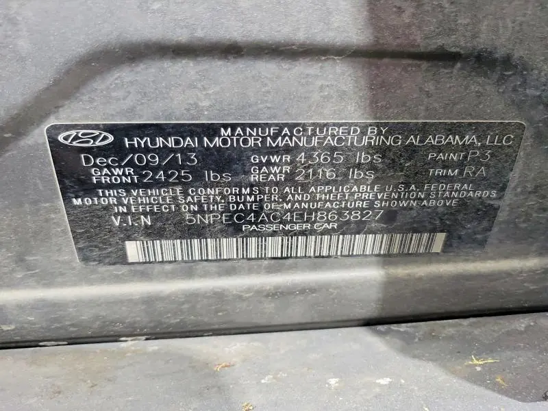 2014 HYUNDAI SONATA SE  