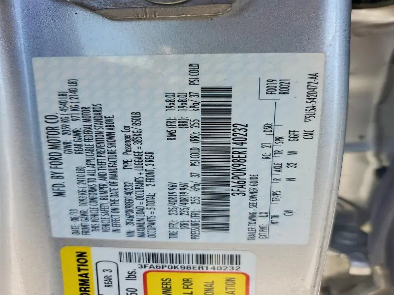 2014 FORD FUSION TITANIUM  