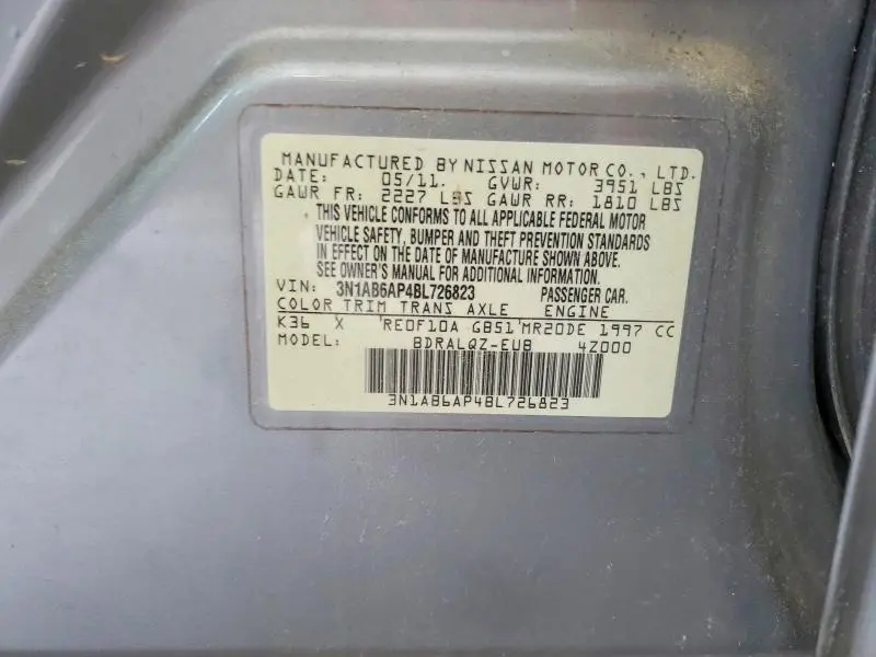 2011 NISSAN SENTRA 2.0  