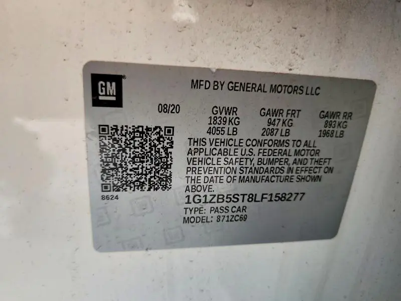 2020 CHEVROLET MALIBU LS  