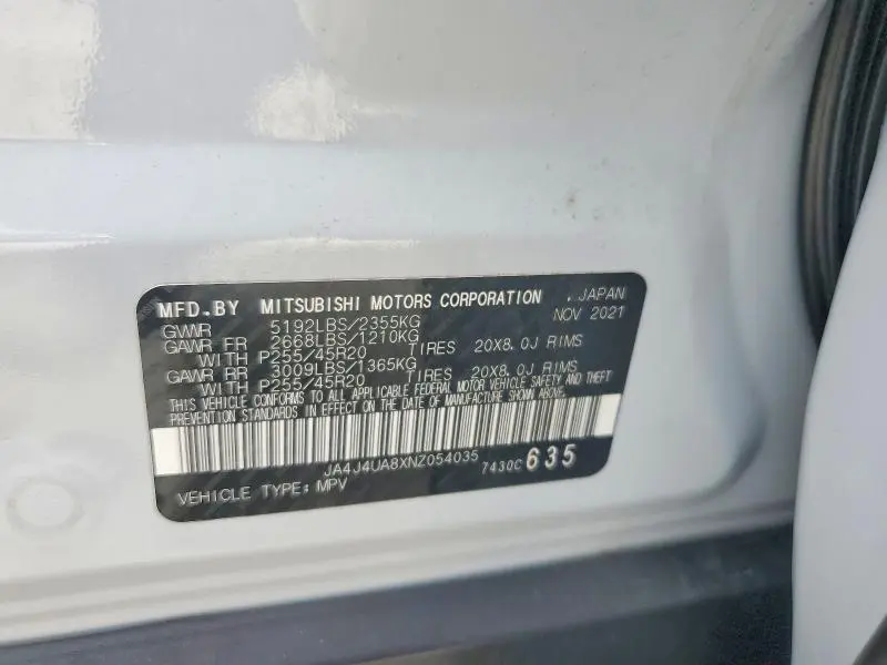 2022 MITSUBISHI OUTLANDER SE  