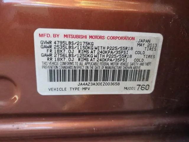 2014 MITSUBISHI OUTLANDER SE  