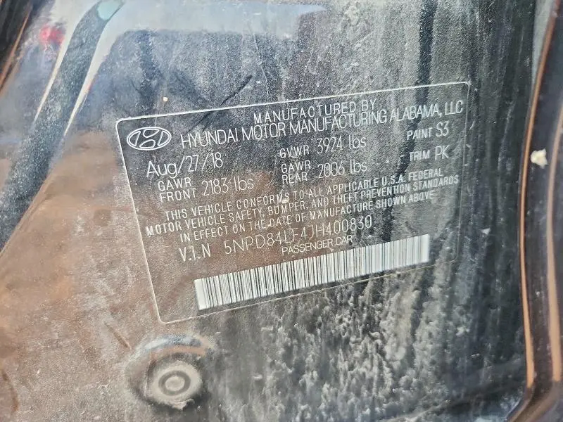 2018 HYUNDAI ELANTRA VALUE EDITION  