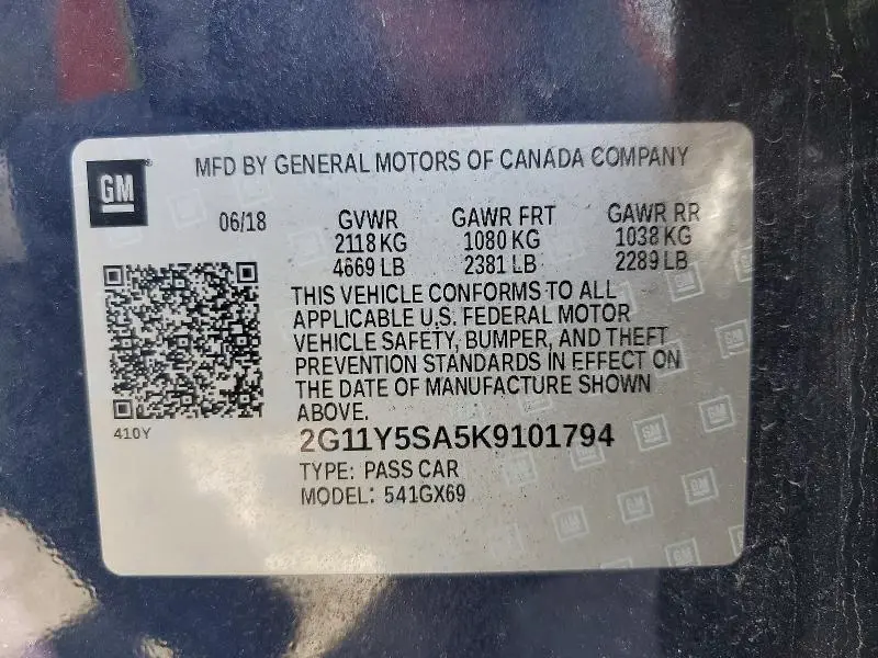 2019 CHEVROLET IMPALA LS  