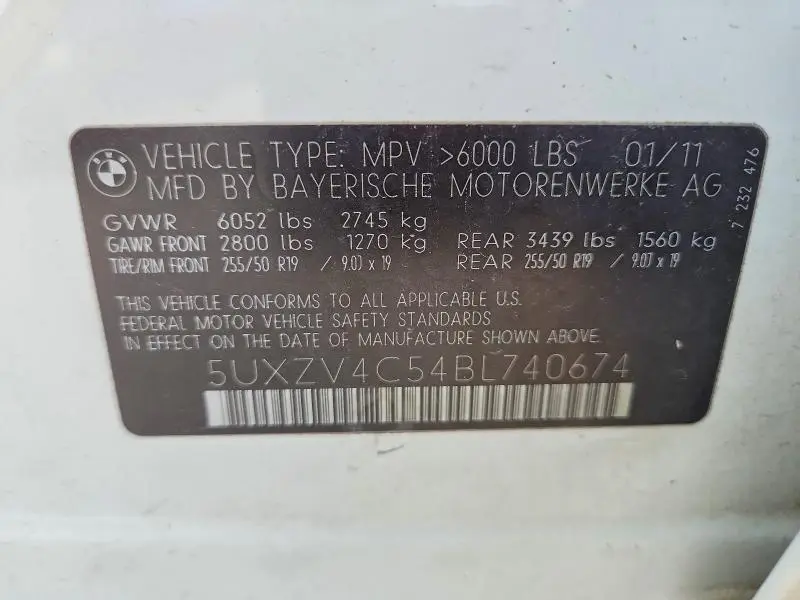 2011 BMW X5 XDRIVE35I  