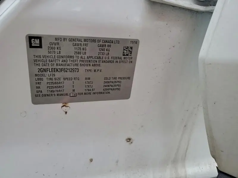 2015 CHEVROLET EQUINOX LS  