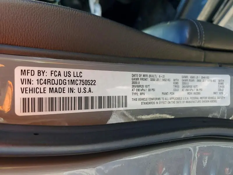 2021 DODGE DURANGO GT  