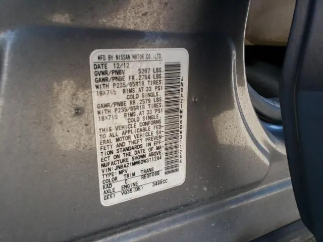 2013 NISSAN MURANO S  