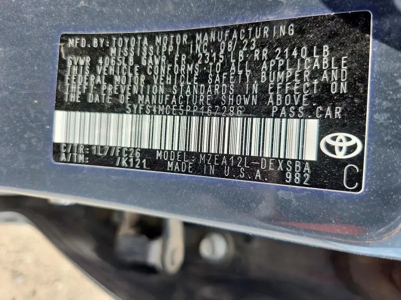 2023 TOYOTA COROLLA SE  